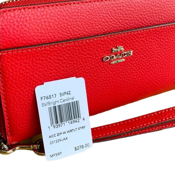 NWT - Coach Accordian Zip Wallet w/wrist strap - F75417 - Picture 4 of 10